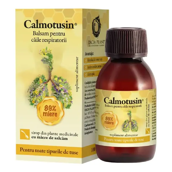Calmotusin sirop cu miere, 100 ml, Dacia Plant
