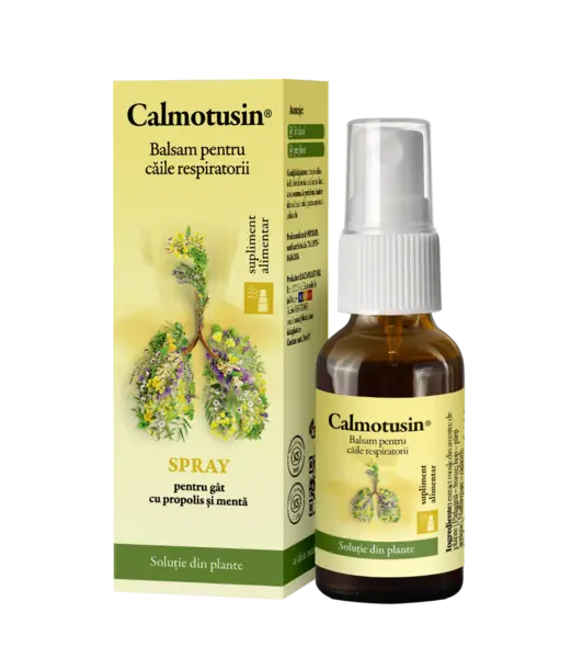 Calmotusin spray cu propolis si menta, 20ml, Dacia Plant