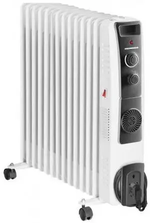Calorifer electric cu ulei Heinner HOH-YV13BK, 2500W, 13 elementi, 3 trepte (Alb)