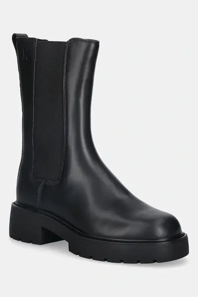 Calvin Klein ghete chelsea de piele CHUNKY HIGH CHELSEA