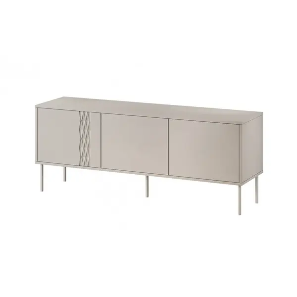 Cama MEBLE Comoda Cama Meble RTV, set Tresse, 150x40x55 cm, 3 usi, 1 unitate, Cashmere matt