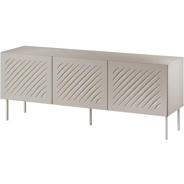 Cama MEBLE Comoda RTV SIENA, 150,5x40x60 cm, 3 usi,Cashmere matt