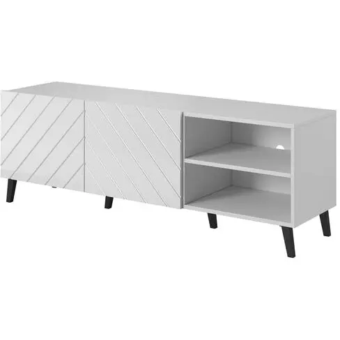 Cama MEBLE Comoda TV Cama Meble Abeto, 150X42x52, Alb