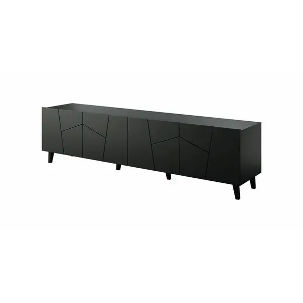 Cama MEBLE Comoda TV Cama Meble Etna, 200x42x52, Negru mat