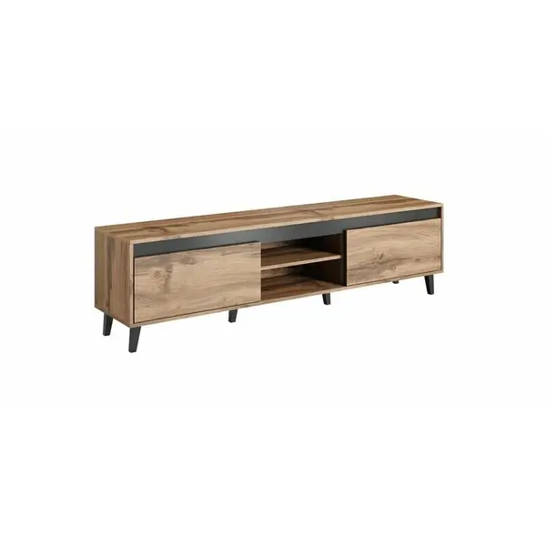 Cama MEBLE Comoda TV Cama Meble Nord II , 170 cm, Stejar-Negru