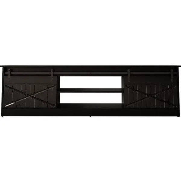 Cama MEBLE Comoda TV Cama Meble, PAL-MDF, 35x56.7x200cm, Negru