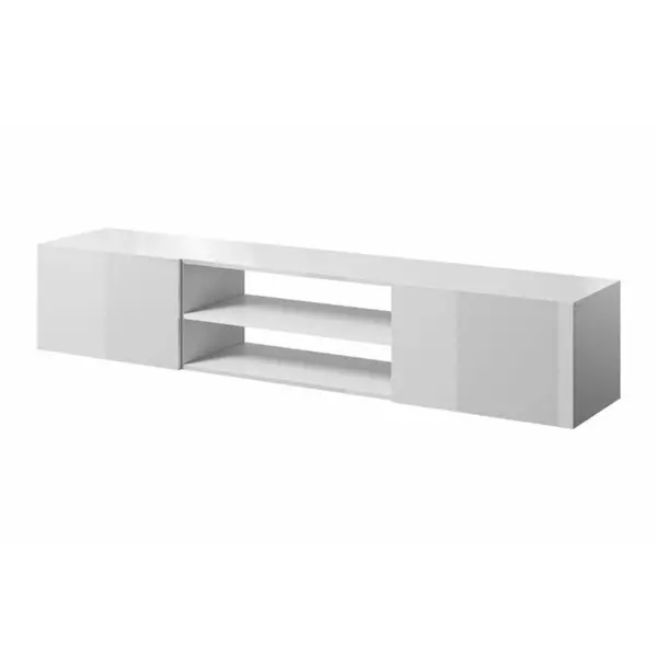 Cama MEBLE Comoda TV, Cama Meble, PAL-MDF, 37x40x200cm, Alb