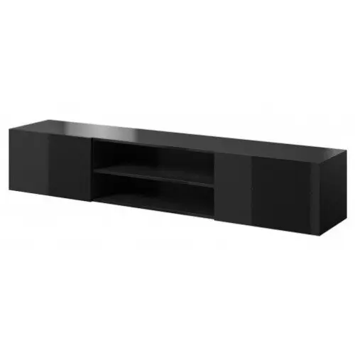 Cama MEBLE Comoda TV, Cama Meble Slide, PAL-MDF, 37x40x200cm, Negru
