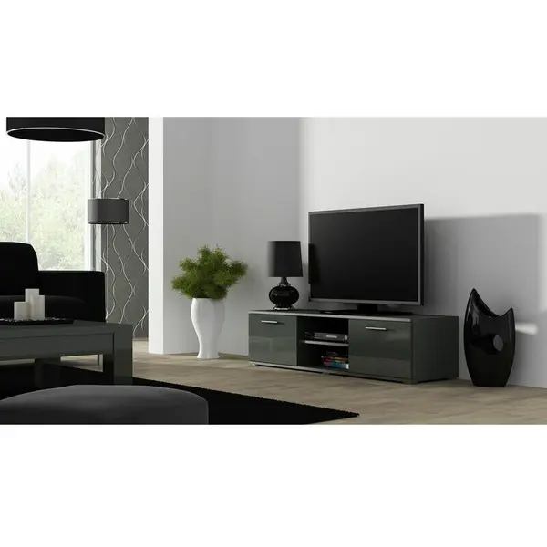 Cama MEBLE Comoda TV Cama Meble Soho 140, Gri