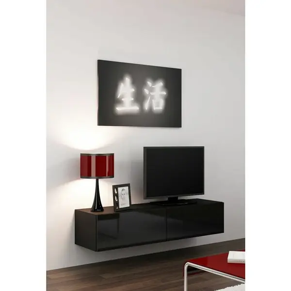 Cama MEBLE Comoda TV Cama Meble Vigo 140, 30/140/40 cm, Negru
