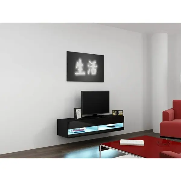 Cama MEBLE Comoda TV Cama Meble Vigo New, 30/140/40cm, Negru