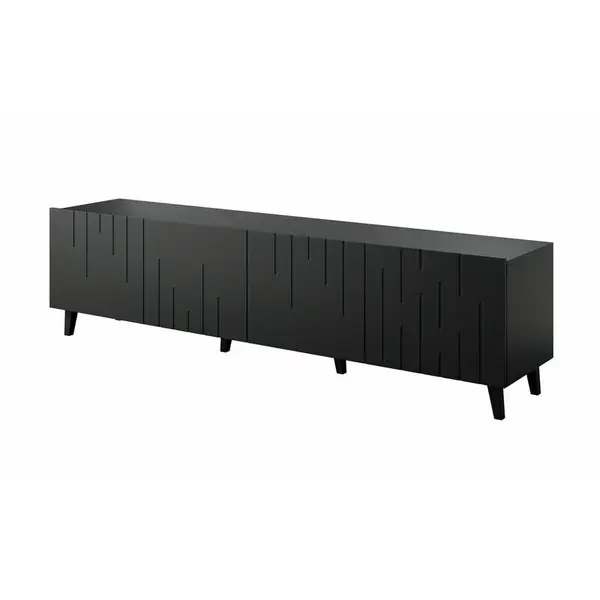 Cama MEBLE Dulap Cama Meble RTV Bari , 200x42x52 Negru mat