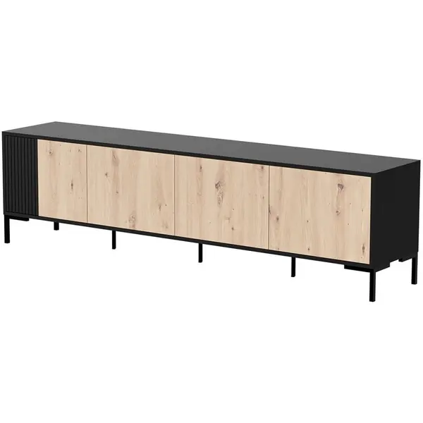 Cama MEBLE Dulap Cama Merci 400010 RTV 200 x 40 x 54 cm, Negru-Stejar