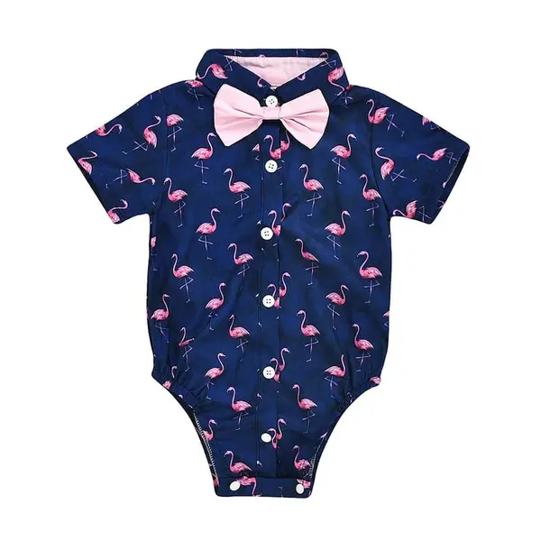 Camasa Body Copii cu Maneca Scurta Flamingo - 18-24 luni
