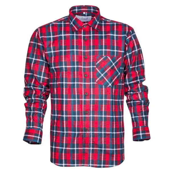 Camasa de lucru barbati, bumbac 100%, rosu-albastru, Ardon Jonah 3XL, ROȘU-ALBASTRU