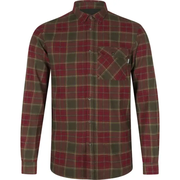 Camasa Glen Flannel Red Forest Check