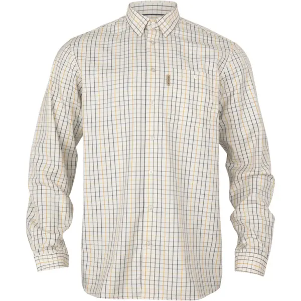 Camasa Haywood Wool Blend L/St Arrowwood Yellow Check