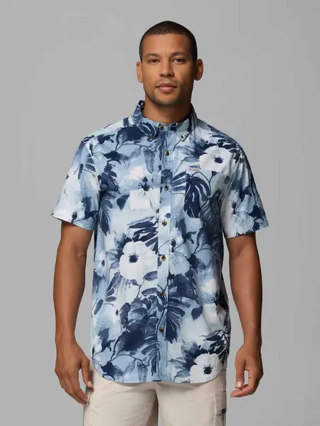 Camasa Mens Rapid Rivers Printed Sleeve