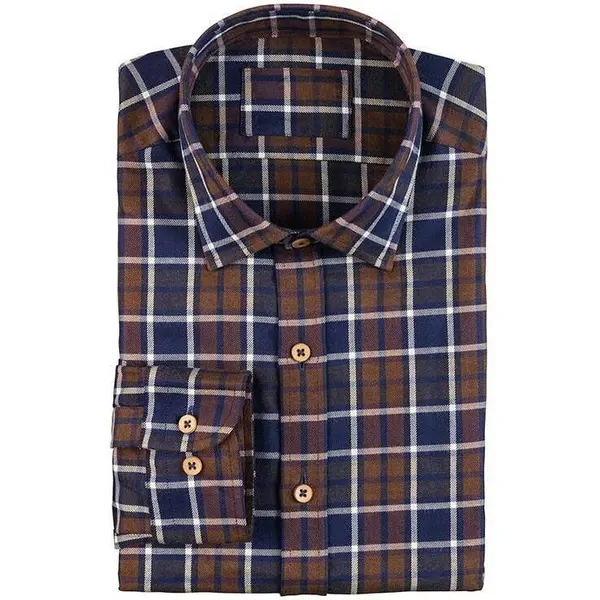 Camasa Mery Brown/Blue Marime 2XL