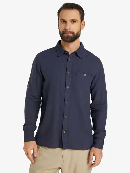 Camasa Travel Mens Linen Ls