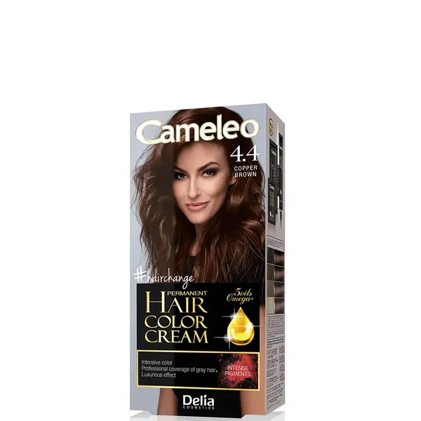 Cameleo Permanent Hair Color Cream Kit with Omega+ - 4.4 Copper Brown