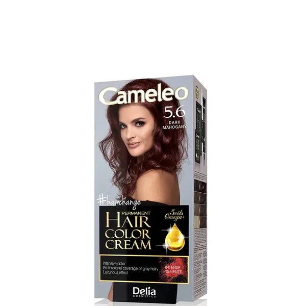 Cameleo Permanent Hair Color Cream Kit with Omega+ - 5.6 Dark Mahogany