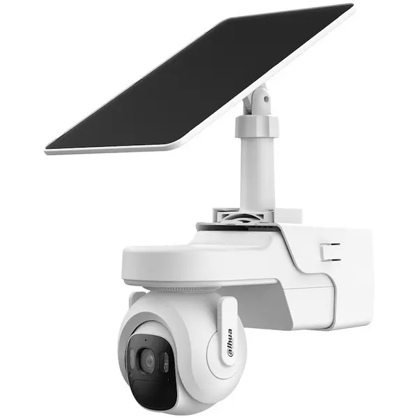 Camera 4G cu Panou Solar Dahua DH-KIT-EUR/IPC-BP4AP-4G-0360B/M0508, 4MP, Smart Dual Light (IR 30m/WL 20m), AI Quick Wake, Microfon, Difuzor, IP66