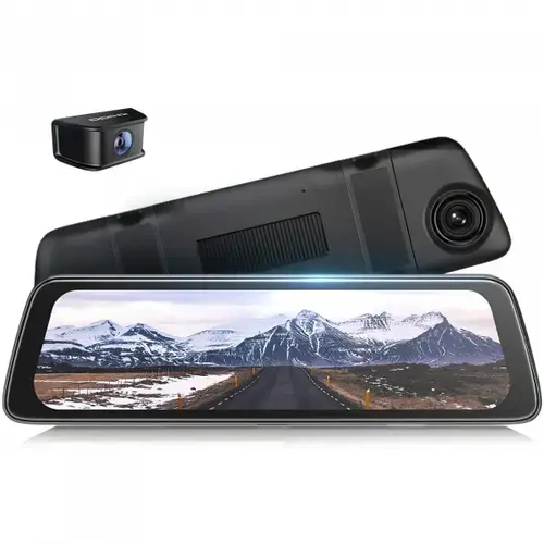 Camera Auto Fata Spate DDPAI mola E3, 4MP 2K, Wi-Fi 2.4GHz, Ecran tactil LCD 9.35inch, (Negru)