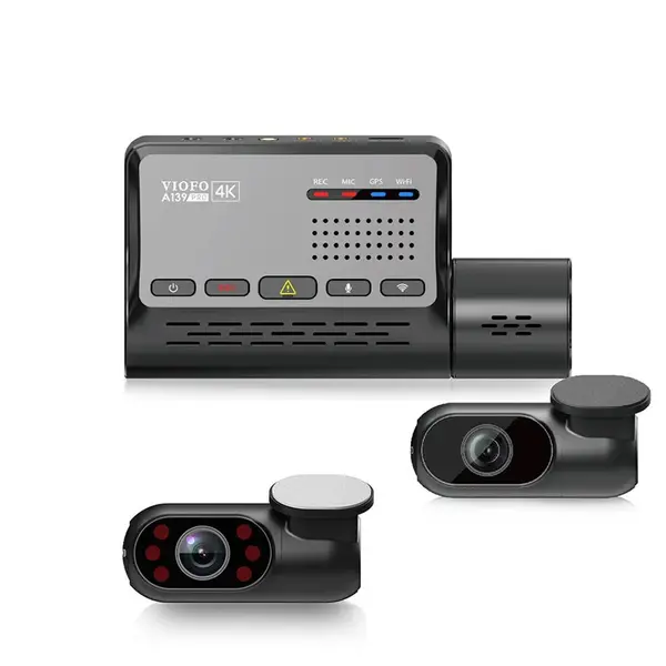 Camera auto WiFi fata/spate/interior Viofo A139 PRO 3CH, 4K + Full HD, GPS Logger, Super Night Vision, slot card, mod parcare