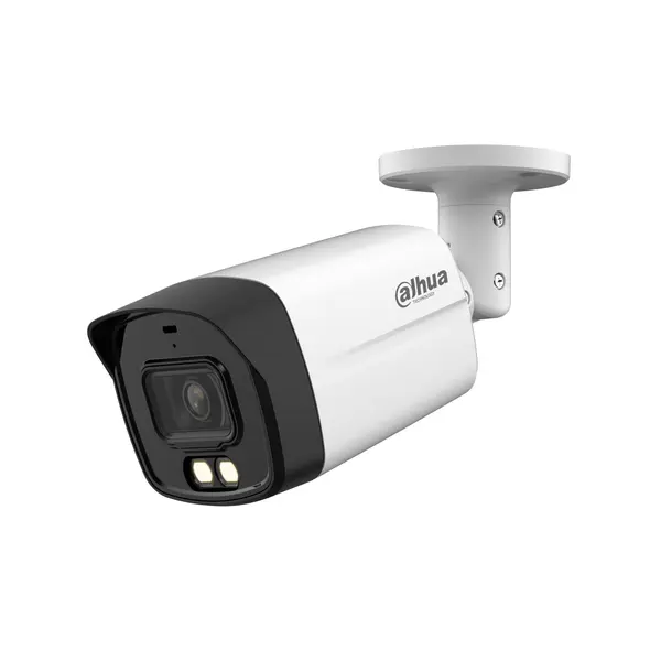 Camera Dahua, 2MP, Smart Dual Light, IR/lumina alba 40 m, Lentila 2.8 mm, Microfon - HAC-HFW1200TLM-IL-A-0280B-S6