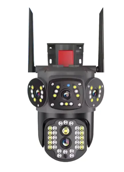 Camera de supraveghere 3 IN 1 M145 Tripla 6K cu 6 Megapixeli Wireless Rotire automata Inteligent tracking Supravegheaza 3 zone simultan