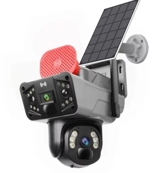 Camera de supraveghere 4G 8MP Dual Lens monitorizare clara viziune nocturna si control prin Aplicatie