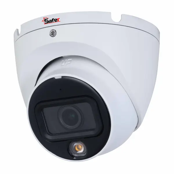 Camera de supraveghere analogica HDCVI 5MP, Microfon, Smart Dual Light 20m, 2.8mm, IP67, Safer SAF-DM5MP20F28-IL-A