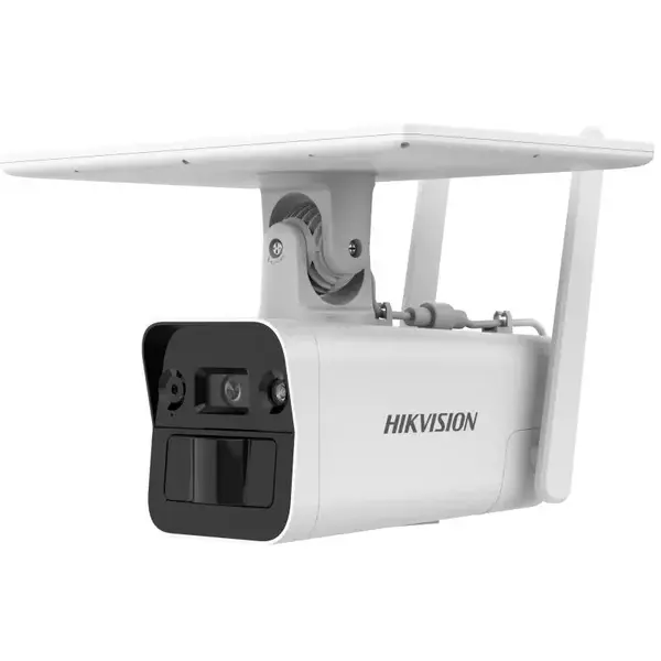 Camera de supraveghere cu panou solar, 4G, Senzor PIR + Radar, 2K, 4mm, IR 30m, Microfon si difuzor, Hikvision DS-2XS2T41G1-ID/4G/C05S07(4mm)