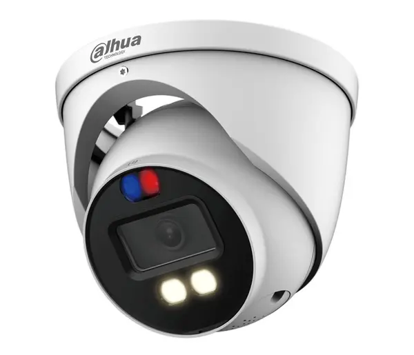 Camera de supraveghere dome Dahua HAC-ME1809H-A-PV-0280B-S2, 4K - 8MP, Iluminare duala 40m, TiOC, 2.8mm, Microfon, IP67