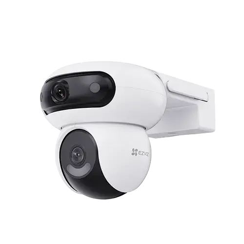 Camera de supraveghere duala Ezviz CS-H90 (4MP+4MP), Wi-Fi, 2K x2, Full Color, functii AI detectie umana- vehicule, audio bidirectional, vedere panoramica, rotire- inclinare din aplicatie, slot card microSD
