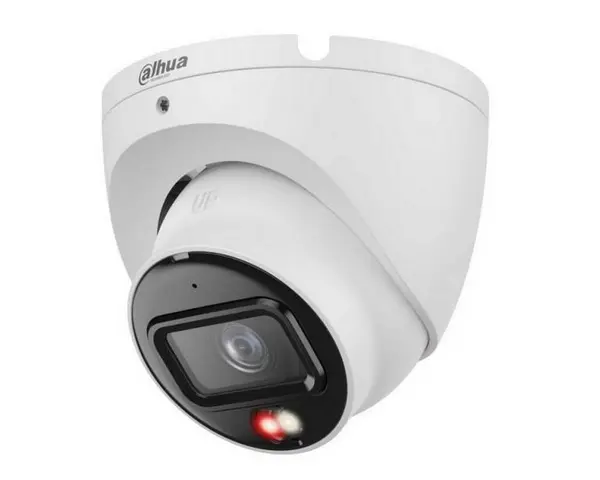 Camera de supraveghere IP Dome, 8MP 4K, Iluminare Duala 30m, PoE, Microfon, IP67, Dahua IPC-HDW1839T-A-IL-0280B-S6