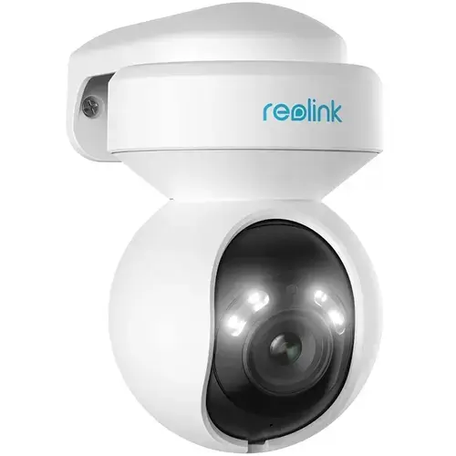 Camera de supraveghere pentru exterior Reolink E540 2K+ 5MP cu Pan/Tilt la 360 de grade, Detectare persoane/Vehicul/Animale cu zoom optic 3X, Full color Night Vision, Wi-Fi 5/2,4 Ghz, Two-Way Audio, Sunet si alarma luminoasa (Alb)