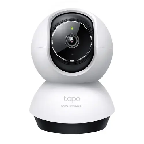 Camera de supraveghere pentru interior TP-Link Tapo TC72, 2K QHD 4MP, Detectare cu AI, Wi-Fi, Zoom 12x, Microfon, Difuzor (Alb)