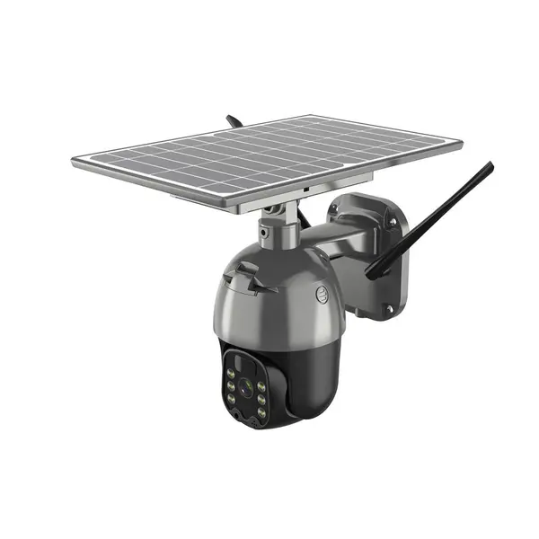 Camera de supraveghere solara, WIFI, HD 4MP - 2560 x 1440, unghi de rotire orizontal de 355˚, unghi de rotire vertical de 120˚, rezistenta la apa, campacitate baterie 14400 mAh, panou solar 8W monocristalin