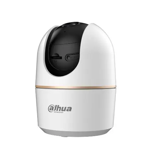 Camera de supraveghere WiFi de interior Dahua DH‑H4A, Pan/Tilt 360, 4MP 2560×1440, Vedere nocturnă IR 10 m, Detecție AI persoane, Urmărire automată, Comunicare bidirecțională, Alarmă sunete anormale, Mod confidențialitate, H.265, Slot microSD