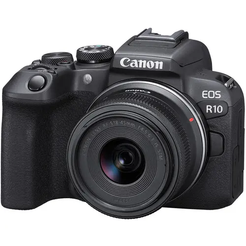 Cameră fără oglindă Canon - EOS R10, RF-S 18-45 IS STM, Black