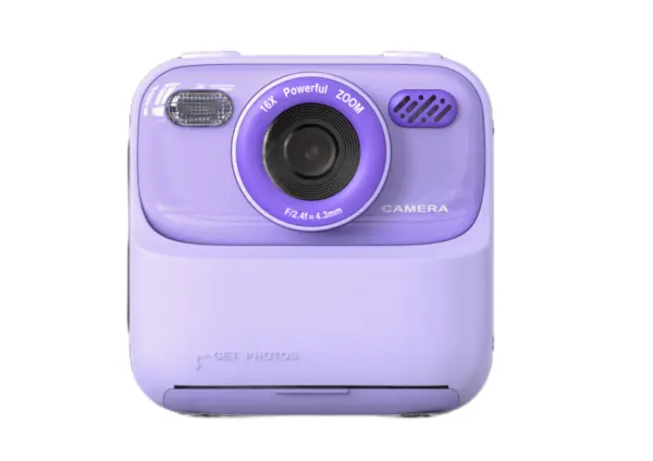Camera Foto Instant iSEN P79 Roz, pentru copii, Imprimare instant, Ecran 2.4, , Baterie reincarcabila, Incarcare Type-C
