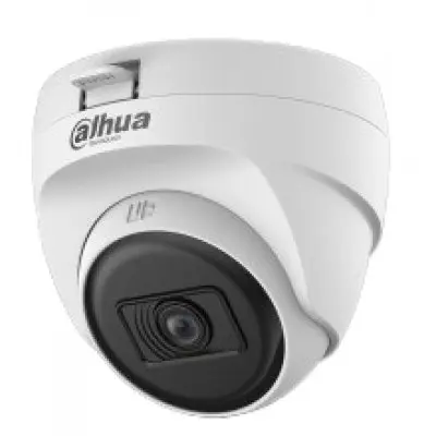 Camera HDCVI Dahua HAC-T1A51-U-0280B-S2, 5MP, lentila 2.8mm, warm LED + IR 25m, microfon, audio pe coax