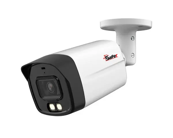 Camera HDCVI Full Color, 5 MP 2K, 2.8 mm, iluminator dual LED si IR 40 m, microfon, IP67, Safer, SAF-BP5MP40F28-IL-A