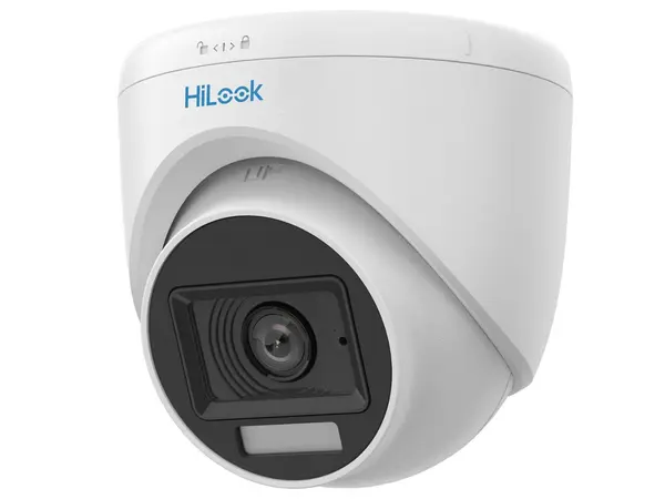 Camera Hikvision HiLook Turbo HD, ColorVu, 2MP, lentila 2.8mm, IR 20m, Lumina Alba 20m, Microfon - THC-T129-LPS
