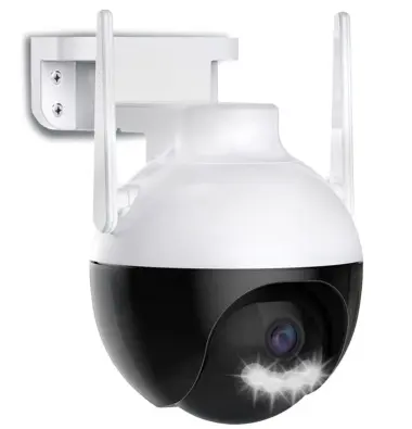 Camera inteligenta de Supraveghere cu Unghi Wide HD 4MP Rotunda Alba