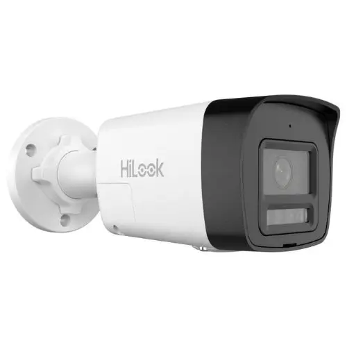 Camera IP 4MP, lentila 2.8mm, PoE, IR 30m, lumina alba 30m, microfon si difuzor, IP67, alarma, slot pentru MicroSD - Hikvision HiLook IPC-B140HAP-LUF/SL