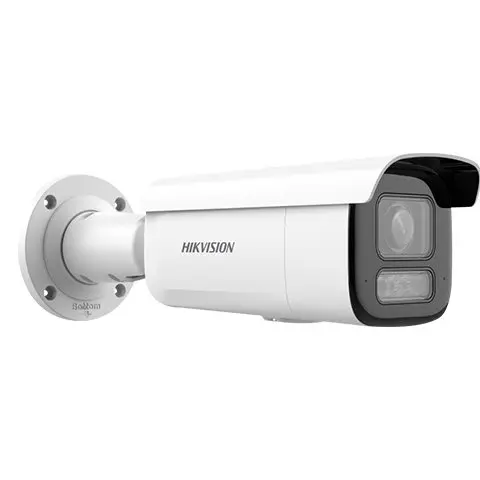 Camera IP AcuSense Hikvision DS-2CD2643G2-LIZS2U, 4MP, lentila motorizata 2.8-12mm, Smart Hybrid Light 60m, 2 microfoane, alarma, IK10