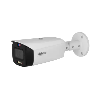 Camera IP Bullet Dahua IPC-HFW3849T1-ZAS-PV-27135-S5, 8MP 4K, IR 50m si lumina calda 40m, lentila varifocala motorizata 2.7-13.5mm, PoE, WizSense AI, Active Deterrence, microfon si difuzor, IP67